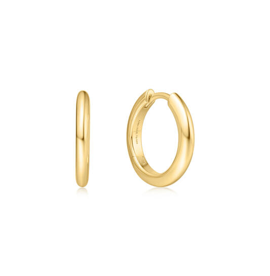  Voque Maven - Oorringen - Zilver / 14kt GP - 1cm